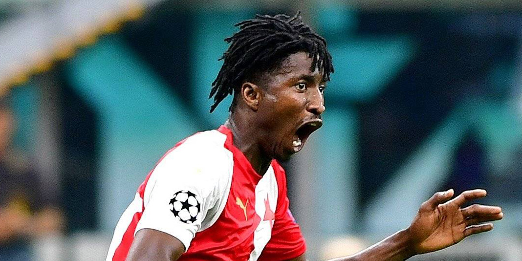 Peter Olayinka scores in Slavia Prague's 5-1 demolition of FK Teplice -  MAKING OF CHAMPIONS